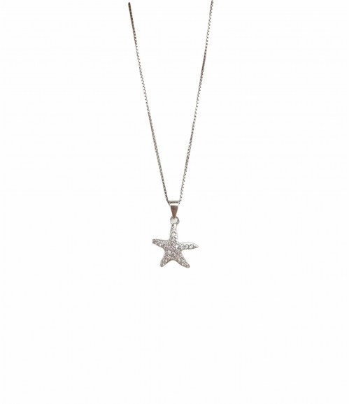 Collana Argento Stella Marina E Zirconi La Griffe Gioielleria CLSM01